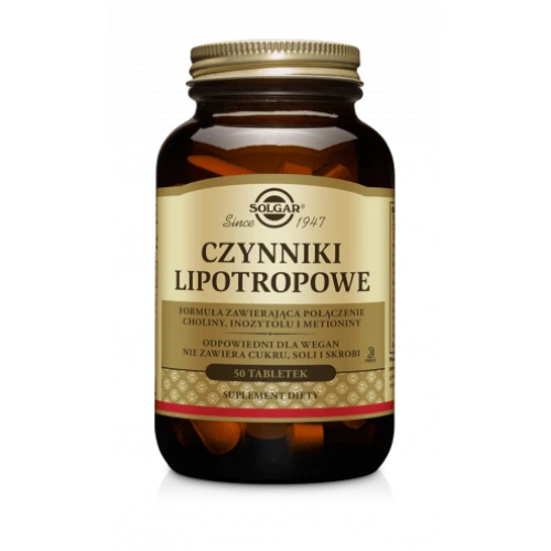 Solgar - Czynniki Lipotropowe - 50 tabletek Solgar - Czynniki Lipotropowe - 50 tabletek